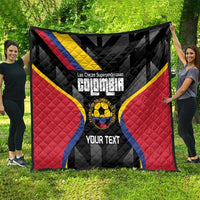 Custom Colombia Football Quilt Vamos Las Chicas Superpoderosas - Wonder Print Shop