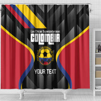 Custom Colombia Football Shower Curtain Vamos Las Chicas Superpoderosas - Wonder Print Shop
