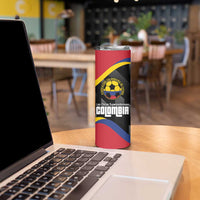 Custom Colombia Football Skinny Tumbler Vamos Las Chicas Superpoderosas - Wonder Print Shop