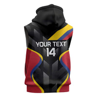 Custom Colombia Football Sleeveless Zip Hoodie Vamos Las Chicas Superpoderosas - Wonder Print Shop