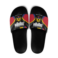 Custom Colombia Football Slide Sandals Vamos Las Chicas Superpoderosas - Wonder Print Shop