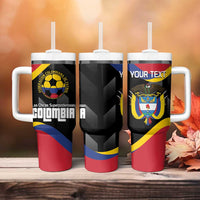 Custom Colombia Football Tumbler With Handle Vamos Las Chicas Superpoderosas - Wonder Print Shop