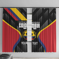 Custom Colombia Football Window Curtain Vamos Las Chicas Superpoderosas - Wonder Print Shop