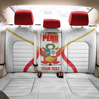 Custom Peru Football Back Car Seat Cover Vamos La Bicolor - Wonder Print Shop