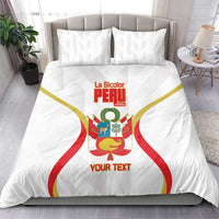 Custom Peru Football Bedding Set Vamos La Bicolor - Wonder Print Shop