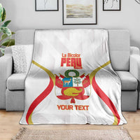 Custom Peru Football Blanket Vamos La Bicolor - Wonder Print Shop
