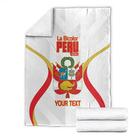 Custom Peru Football Blanket Vamos La Bicolor - Wonder Print Shop
