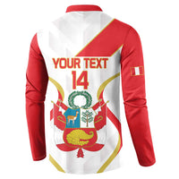 Custom Peru Football Button Sweatshirt Vamos La Bicolor - Wonder Print Shop