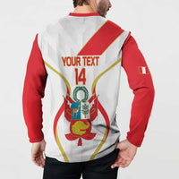 Custom Peru Football Button Sweatshirt Vamos La Bicolor - Wonder Print Shop