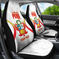 Custom Peru Football Car Seat Cover Vamos La Bicolor - Wonder Print Shop