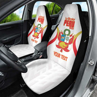 Custom Peru Football Car Seat Cover Vamos La Bicolor - Wonder Print Shop