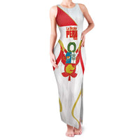 Custom Peru Football Family Matching Tank Maxi Dress and Hawaiian Shirt Vamos La Bicolor - Wonder Print Shop