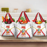 Custom Peru Football Grocery Bag Vamos La Bicolor - Wonder Print Shop