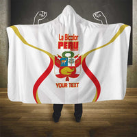 Custom Peru Football Hooded Blanket Vamos La Bicolor - Wonder Print Shop