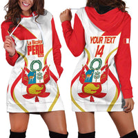Custom Peru Football Hoodie Dress Vamos La Bicolor - Wonder Print Shop