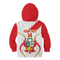 Custom Peru Football Kid Hoodie Vamos La Bicolor - Wonder Print Shop