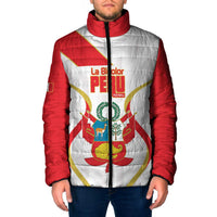 Custom Peru Football Padded Jacket Vamos La Bicolor - Wonder Print Shop