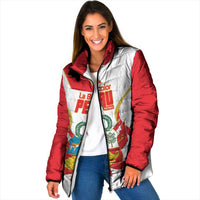 Custom Peru Football Padded Jacket Vamos La Bicolor - Wonder Print Shop