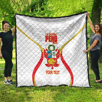 Custom Peru Football Quilt Vamos La Bicolor - Wonder Print Shop