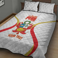 Custom Peru Football Quilt Bed Set Vamos La Bicolor - Wonder Print Shop