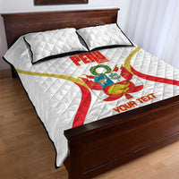 Custom Peru Football Quilt Bed Set Vamos La Bicolor - Wonder Print Shop