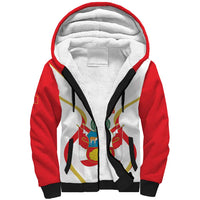 Custom Peru Football Sherpa Hoodie Vamos La Bicolor - Wonder Print Shop
