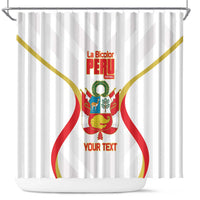 Custom Peru Football Shower Curtain Vamos La Bicolor - Wonder Print Shop