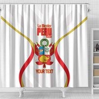 Custom Peru Football Shower Curtain Vamos La Bicolor - Wonder Print Shop