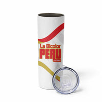 Custom Peru Football Skinny Tumbler Vamos La Bicolor - Wonder Print Shop