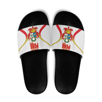 Custom Peru Football Slide Sandals Vamos La Bicolor - Wonder Print Shop
