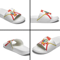 Custom Peru Football Slide Sandals Vamos La Bicolor - Wonder Print Shop