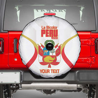 Custom Peru Football Spare Tire Cover Vamos La Bicolor - Wonder Print Shop