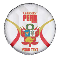 Custom Peru Football Spare Tire Cover Vamos La Bicolor - Wonder Print Shop
