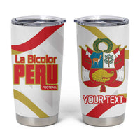 Custom Peru Football Tumbler Cup Vamos La Bicolor - Wonder Print Shop