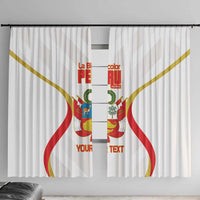 Custom Peru Football Window Curtain Vamos La Bicolor - Wonder Print Shop