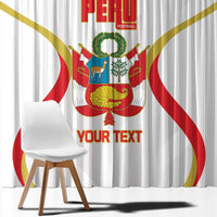 Custom Peru Football Window Curtain Vamos La Bicolor - Wonder Print Shop