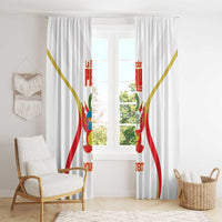 Custom Peru Football Window Curtain Vamos La Bicolor - Wonder Print Shop