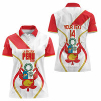 Custom Peru Football Women Polo Shirt Vamos La Bicolor - Wonder Print Shop