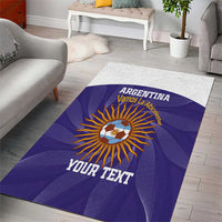 Custom Argentina Football Area Rug Vamos La Albiceleste Purple Version - Wonder Print Shop