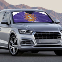 Custom Argentina Football Auto Sun Shade Vamos La Albiceleste Purple Version - Wonder Print Shop