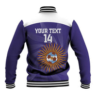 Custom Argentina Football Baseball Jacket Vamos La Albiceleste Purple Version - Wonder Print Shop