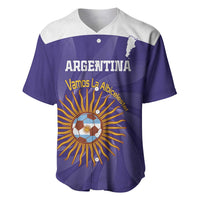Custom Argentina Football Baseball Jersey Vamos La Albiceleste Purple Version - Wonder Print Shop