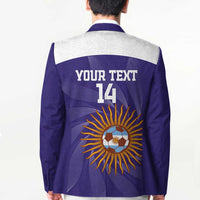 Custom Argentina Football Blazer Vamos La Albiceleste Purple Version - Wonder Print Shop