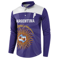 Custom Argentina Football Button Sweatshirt Vamos La Albiceleste Purple Version - Wonder Print Shop