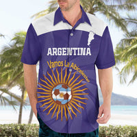 Custom Argentina Football Hawaiian Shirt Vamos La Albiceleste Purple Version - Wonder Print Shop