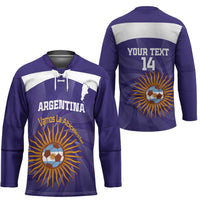 Custom Argentina Football Hockey Jersey Vamos La Albiceleste Purple Version - Wonder Print Shop