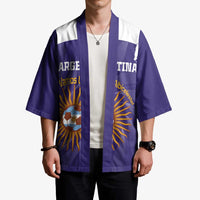 Custom Argentina Football Kimono Vamos La Albiceleste Purple Version - Wonder Print Shop