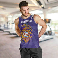 Custom Argentina Football Men Tank Top Vamos La Albiceleste Purple Version - Wonder Print Shop