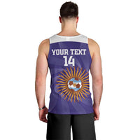 Custom Argentina Football Men Tank Top Vamos La Albiceleste Purple Version - Wonder Print Shop
