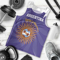 Custom Argentina Football Men Tank Top Vamos La Albiceleste Purple Version - Wonder Print Shop